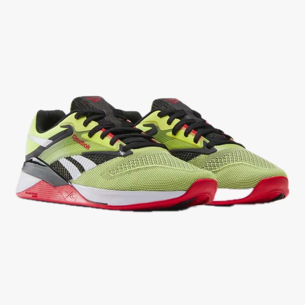 NWT. Reebok Nano X4. Hyper Green, Black, and Vector Red. Size 9.5.